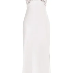 Robe Longue Satinée Champagne Fendue à Col V Et Détail Dentelle -Pas Cher Robe Tendre Magasin 8f8f35ea8f7f9c4779f3af83063f5b93c3b3d2c6 cnd7580 5