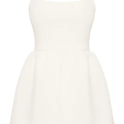 Robe En Néoprène Blanc à Bretelles Fines Et Jupe Bouffante -Pas Cher Robe Tendre Magasin 92a40f62c3be41397e972a778374a6018e38f5e9 cnd2058 5