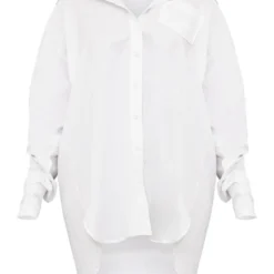 Zero Robe Chemise Oversize En Coton Blanche à Manches Froncées -Pas Cher Robe Tendre Magasin 946ce3eb10e99cea055be4b33a3a840d42391ed5 cnc2926 5