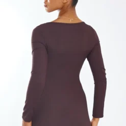 Robe Moulante Chocolat Côtelée à Détail Armatures Et Manches Longues 6 Robe Moulante Chocolat Côtelée à Détail Armatures Et Manches Longues -Pas Cher Robe Tendre Magasin 95bfd5b5e527159f9feaf326b67d060e55bffda4 cnb9205 2