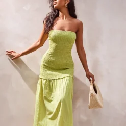 Robe Longue Bustier Froncée Vert Citron à étages 7 Robe Longue Bustier Froncée Vert Citron à étages -Pas Cher Robe Tendre Magasin 9909e05ce19f10dd1d9dcf8585f0a4ef29b9bdcd cne2861 3