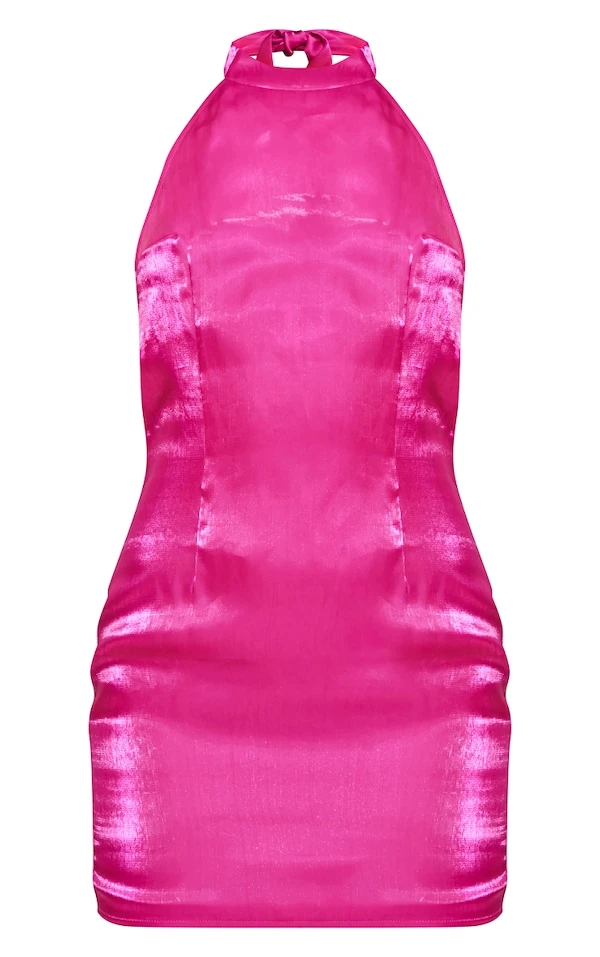 Robe Moulante Rose Brillante à Dos Nu 5 Robe Moulante Rose Brillante à Dos Nu – Image 5