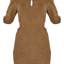 Robe Droite Peau De Pêche Kaki à Manches Bouffantes -Pas Cher Robe Tendre Magasin 9b18c287c4770d50a9446ef8ca2997f0d800a193 cnb7286 5