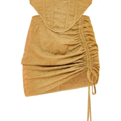 Robe Moulante Texturée Vert Olive à Barre En V Plongeante Et Jupe Froncée -Pas Cher Robe Tendre Magasin 9b6866c6fe6f3493648ddf4d36d9a2b44bd334cf cnd5882 5