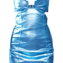 Robe En Jean Enduit Bleu Métallisé Détail Bonnets -Pas Cher Robe Tendre Magasin 9be241a7fc3733f62023584c39a92b56b1045888 cnb4735 5
