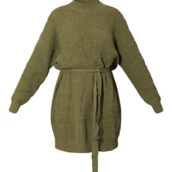 Robe Pull Kaki En Maille Tricot Douce à Ceinture -Pas Cher Robe Tendre Magasin 9e36402fbfd5907a529bab8a611a151583c364ce cmu0231 6