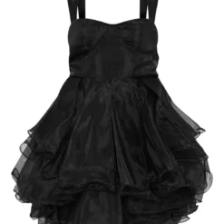 Robe Patineuse Noire En Organza à Bretelles épaisses Et Superpositions -Pas Cher Robe Tendre Magasin 9f1a5e791bedc5427b8e6a2d83cf3cf6a46f521e cnc3045 5