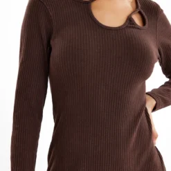 Zero Robe Longue Côtelée Chocolat à Découpes Et Manches Longues 8 Zero Robe Longue Côtelée Chocolat à Découpes Et Manches Longues -Pas Cher Robe Tendre Magasin a072c350e3d80a9a19689101c5097bbfe5019d68 cnc2924 4