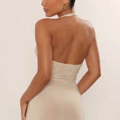 Robe Très Moulante Drapée Nude à Dos Nu Et Empiècement -Pas Cher Robe Tendre Magasin a18ed42e6faee13a3d4b79d4f5c99af5f74ad995 cnd0405 2