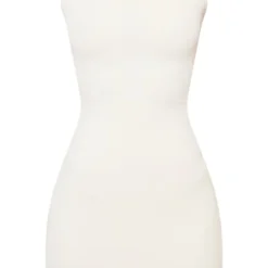 Robe Moulante Finement Côtelée Crème à Découpes Et Nouée Dans Le Dos -Pas Cher Robe Tendre Magasin a1a2984b14a7fbb17c8a459639ad0e53534d4d4b cnd5441 5