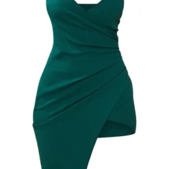 Lauriell Robe Midi Vert émeraude En Crêpe Cache-cœur -Pas Cher Robe Tendre Magasin a2d2a09900727f3f85924e1ca128fb665b150c12 clr7788 6