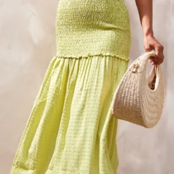 Robe Longue Bustier Froncée Vert Citron à étages 8 Robe Longue Bustier Froncée Vert Citron à étages -Pas Cher Robe Tendre Magasin a5ac85db5edff0983529baefc9569d4388f36bf1 cne2861 4