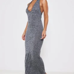 Robe Longue Gris Anthracite Chiné à Dos Nu -Pas Cher Robe Tendre Magasin a64935e7654a78913a8d98f91c24a53933bba182 cnd8868 3