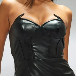 Robe Mi-longue En Similicuir Noir à Ourlet Pointu 8 Robe Mi-longue En Similicuir Noir à Ourlet Pointu -Pas Cher Robe Tendre Magasin a8d1770618fa068e65bd6947c641bfbb6087d6cc cnb7435 4