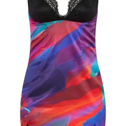 Robe Moulante Satinée Imprimée Multicolore à Bonnets Contrastants En Dentelle 9 Robe Moulante Satinée Imprimée Multicolore à Bonnets Contrastants En Dentelle -Pas Cher Robe Tendre Magasin a93503475321030f7dbb36c2a479fb1e8561ecc2 cnd5879 5