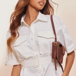 Robe Chemise Cargo écrue Ceinturée à Manches -Pas Cher Robe Tendre Magasin a9514b9873409c969869bca8bf8424a67db7a4a8 cne1513 4