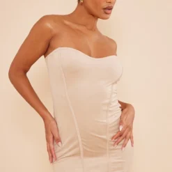 Robe Bustier Moulante En Suédine Camel -Pas Cher Robe Tendre Magasin a99894b34eba8338a405bd24a9af0a51264b1f01 cnd5951 1