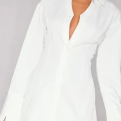 Robe Chemise Tissée Blanche à Dos Lacé -Pas Cher Robe Tendre Magasin aa333d0fadfeb2be6d70607f4c27f408b47ea2a4 cnb3581 4