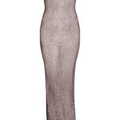 Robe De Plage Longue Slim En Maille Crochet Gris Anthracite -Pas Cher Robe Tendre Magasin ab212552b82c729f104fbe85ba4e974e0410fb06 cnd2131 5