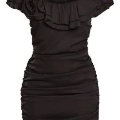 Robe Moulante Noire à Fleur Et Col Bardot -Pas Cher Robe Tendre Magasin ac7f8647729ba66dbd706eb8b9c605a5b95de4fc cnd7556 5