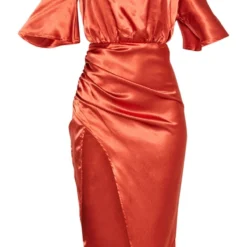 Robe Mi-longue Satinée Rouille à épaule Unique Et Jupe Froncée 7 Robe Mi-longue Satinée Rouille à épaule Unique Et Jupe Froncée -Pas Cher Robe Tendre Magasin ad710866389c6f1f08afc0b19b66f02178a0b2f5 CMF9062 3