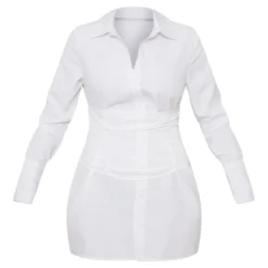 Robe Chemise Blanche à Partie Contrastante Sur La Taille 8 Robe Chemise Blanche à Partie Contrastante Sur La Taille -Pas Cher Robe Tendre Magasin af2681822226703b0d3ca2c080c665118fc846f0 cnc8317 5