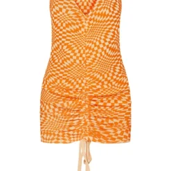 Robe Moulante En Mesh Dévoré Orange à Dos Nu Et Fronces -Pas Cher Robe Tendre Magasin b2cc9ca6e6cb242f4ac9dcc0c2c37dd7c7640cea cmz2170 6