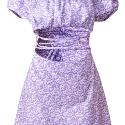 Robe Droite Découpée Violette Imprimé Fleuri à Manches Bouffantes Et Bretelles -Pas Cher Robe Tendre Magasin b2f18ecaaad3a80fcfcdd6f464a9a4a4a71a88ae cnd5485 5