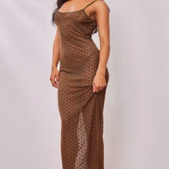 Robe Longue En Mesh Transparent Fleuri Kaki Froncée Sur Le Buste à Bretelles -Pas Cher Robe Tendre Magasin b3450db08e249b42fde1e067113dced7265dd8c3 cne6475 3