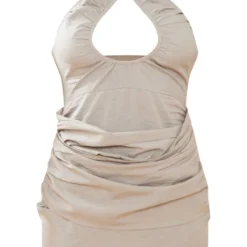 Robe Moulante Portefeuille Taupe Effet Lin à Dos Nu Croisé -Pas Cher Robe Tendre Magasin b53511532339e5d19b33525c5560cbedf281c7c6 cnd7661 5