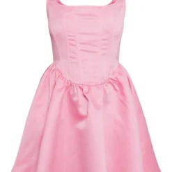 Robe Patineuse Satinée Rose à Col Carré Et Détail Corset -Pas Cher Robe Tendre Magasin b60c4594f5b1558bf259d9643eded2e8a421dce6 cnd2016 5