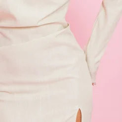 Robe Moulante Vert Sauge Effet Lin Plissée à Liserés Et Col Bardot -Pas Cher Robe Tendre Magasin b8528943ba6efbbd935f3787d5572ac1d6227c31 cnd2226 4