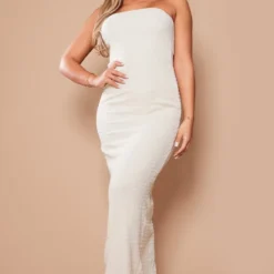Robe Bustier Longue Texturée Crème -Pas Cher Robe Tendre Magasin b9dadd167bf99cff794fa205c971ea082dd67ee2 cnd7698 1