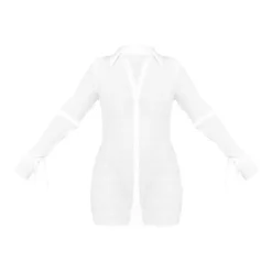 Robe Chemise En Mousseline De Soie Blanche Texturée Transparente à Manchettes évasées 9 Robe Chemise En Mousseline De Soie Blanche Texturée Transparente à Manchettes évasées -Pas Cher Robe Tendre Magasin ba1ba705482399cb5b5a881c979a2e25d7fdbbe2 cnd5900 5