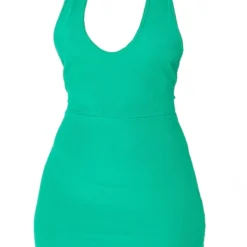 Robe Moulante Dos Nu Côtelée Verte à Nouer Sur L'arrière -Pas Cher Robe Tendre Magasin bb1643c57c0aba6d64b2323fb743f6b519b512cb cmt9494 6