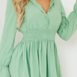 Robe Chemise Vert Sauge Resserrée à La Taille 8 Robe Chemise Vert Sauge Resserrée à La Taille -Pas Cher Robe Tendre Magasin bbf7e22f9654b734deffc57bba123ea12c90a304 cms1631 4