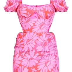 Robe Moulante Rose Fleurie à Bonnets -Pas Cher Robe Tendre Magasin bdd67d0a869fcfcb9fee2c1af4143bae65ea2626 cnd5405 5