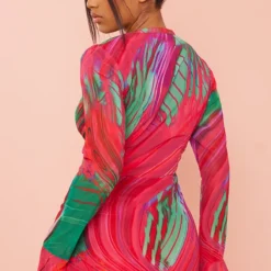 Robe Chemise Cache-coeur Moulante Multicolore Imprimé Abstrait -Pas Cher Robe Tendre Magasin bfd12753778660cb2e0e41da132f3fb7e21b1b05 cmy7903 3