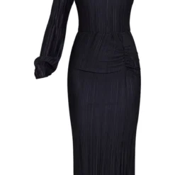 Robe Longue Asymétrique Plissée Froncée Noire 9 Robe Longue Asymétrique Plissée Froncée Noire -Pas Cher Robe Tendre Magasin c79beb0c6c12bc15347b96f2a67063ac5155c6e3 cnb3643 5