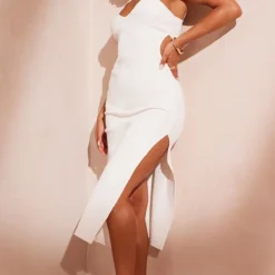 Robe Mi-longue Côtelée Blanche à Découpes Et Détail Bonnets -Pas Cher Robe Tendre Magasin cc7461b325e89da9eab5f1f127546d815407c3cd cmy1661 4