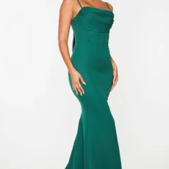 Robe Longue Vert émeraude à Détail Corset Drapé Et Bretelles 7 Robe Longue Vert émeraude à Détail Corset Drapé Et Bretelles -Pas Cher Robe Tendre Magasin cd5c6e1ee931cc632f1be83ccc83201893adc1ee cmv0314 4