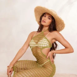 Robe Longue Dos Nu En Maille Crochet Ajourée Vert Olive 7 Robe Longue Dos Nu En Maille Crochet Ajourée Vert Olive -Pas Cher Robe Tendre Magasin cde749339babb160dea30374cc9d4d4cc9453bfc cnd2115 3