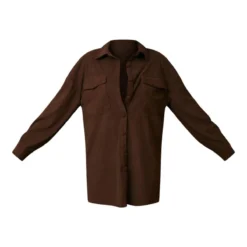 Robe Chemise Oversize En Velours Côtelé Chocolat à Poches -Pas Cher Robe Tendre Magasin d2dc662569168dd93a3daff823d0b90103e088a9 cnb0993 5