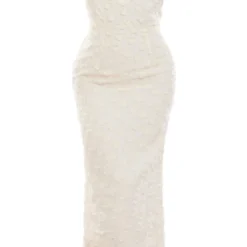 Robe Longue Texturée Crème élimée à Bretelles Et Col Bénitier -Pas Cher Robe Tendre Magasin d44b6cd9b4e5ab68573752e9c5f6fefe70440258 cne2931 5