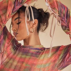 Robe Moulante Déchirée à Imprimé Flou Orange Et Manches Longues -Pas Cher Robe Tendre Magasin d9814dee25644e40b4349b8f78b63b638644c2ef cnb0814 4