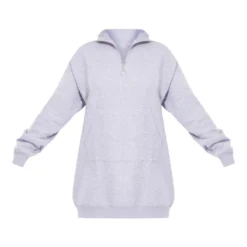 Robe Pull En Sweat Gris Cendré à Zip Et Col Montant -Pas Cher Robe Tendre Magasin dc08c8f8eaa5d6240eb0e0d78879c5c6f8aaebe1 cnb9596 5