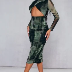 Robe Mi-longue En Mesh Multicolore Imprimé Zèbre Cache-coeur Découpée -Pas Cher Robe Tendre Magasin dc56ac27544c1c6eb967c56ab9696213c10b2a6b cnc7764 3