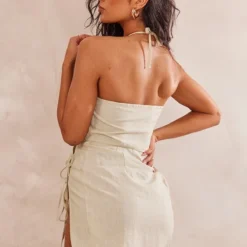 Robe Corset Moulante En Effet Lin Vert Sauge à Dos Nu Et Liens Noués 6 Robe Corset Moulante En Effet Lin Vert Sauge à Dos Nu Et Liens Noués -Pas Cher Robe Tendre Magasin dd2ab1bdca3635c136ec73fb36630798188e48d9 cnd2198 2