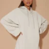 Robe Pull Oversize En Sweat Avoine à Capuche