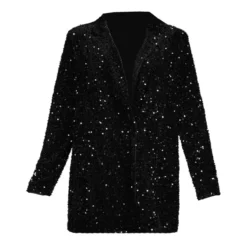 Robe Blazer Oversize Noire à Sequins -Pas Cher Robe Tendre Magasin dd6fd54ee05c88e8cd1f4db806ededd8897a1eb8 cnb8044 5